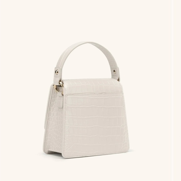 JW PEI White ivory croc-embossed vegan leather top-handle crossbody - Picture 4 of 6